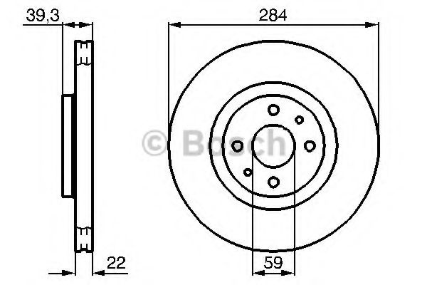 Disc frana ALFA ROMEO 146 (930) (1994 - 2001) BOSCH 0 986 478 786 piesa NOUA