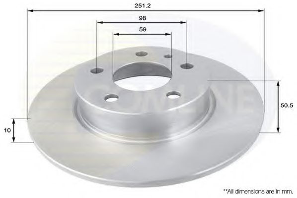 Disc frana ALFA ROMEO 147 (937) (2000 - 2010) COMLINE ADC1806 piesa NOUA