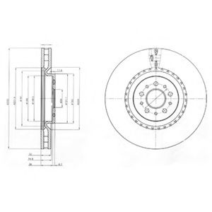 Disc frana ALFA ROMEO 147 (937) (2000 - 2010) DELPHI BG9843 piesa NOUA