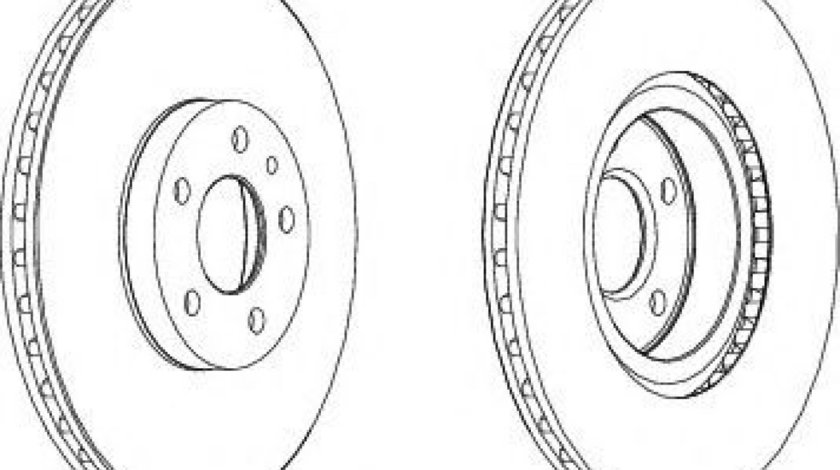 Disc frana ALFA ROMEO 147 (937) (2000 - 2010) FERODO DDF156 piesa NOUA