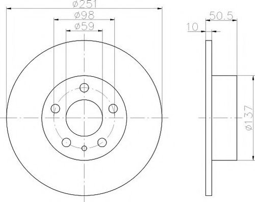 Disc frana ALFA ROMEO 147 (937) (2000 - 2010) TEXTAR 92046903 piesa NOUA