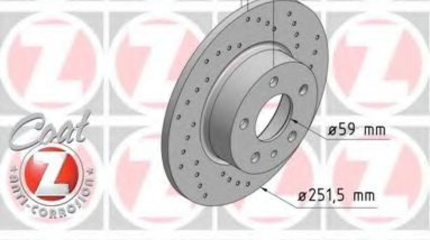 Disc frana ALFA ROMEO 147 (937) (2000 - 2010) ZIMMERMANN 110.2208.52 piesa NOUA