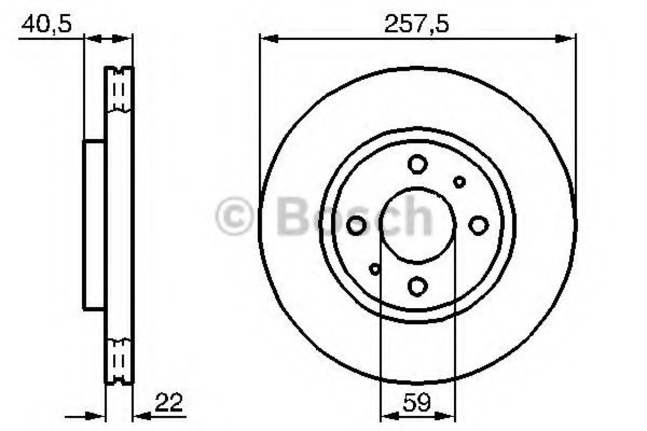Disc frana ALFA ROMEO 155 (167) (1992 - 1997) BOSCH 0 986 479 B43 piesa NOUA