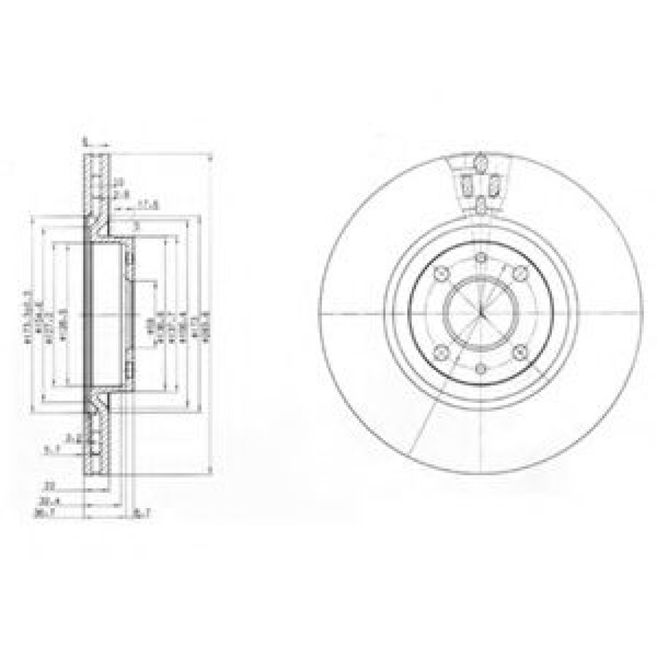 Disc frana ALFA ROMEO 155 (167) (1992 - 1997) DELPHI BG2407 piesa NOUA