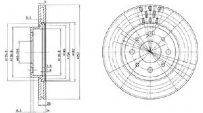 Disc frana ALFA ROMEO 155 (167) (1992 - 1997) DELPHI BG2830 produs NOU