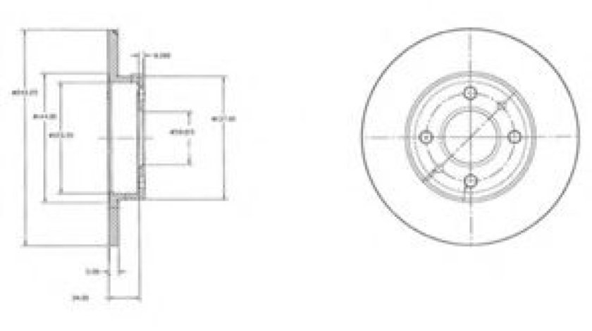 Disc frana ALFA ROMEO 155 (167) (1992 - 1997) DELPHI BG2458 piesa NOUA