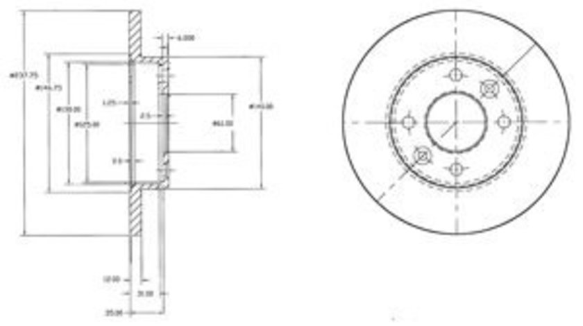 Disc frana ALFA ROMEO 155 (167) (1992 - 1997) KRIEGER 0950004286 piesa NOUA