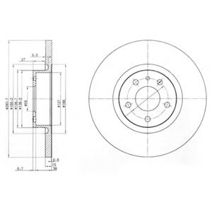 Disc frana ALFA ROMEO 156 (932) (1997 - 2005) DELPHI BG3420 piesa NOUA