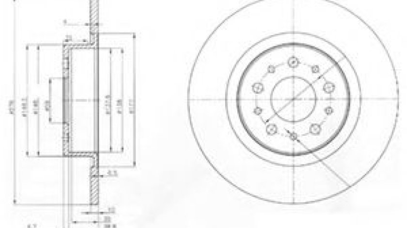 Disc frana ALFA ROMEO 156 (932) (1997 - 2005) DELPHI BG3857 piesa NOUA