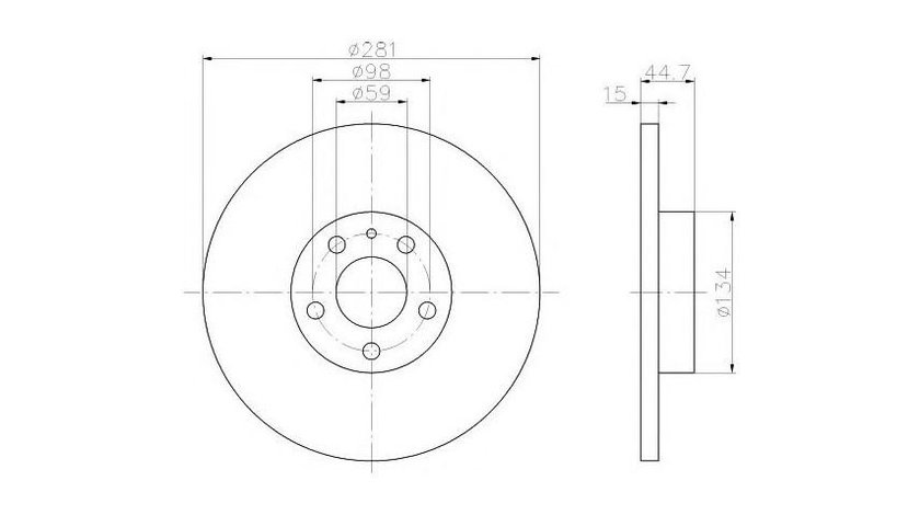 Disc frana Alfa Romeo 156 Sportwagon (932) 2000-2006 #2 08735410