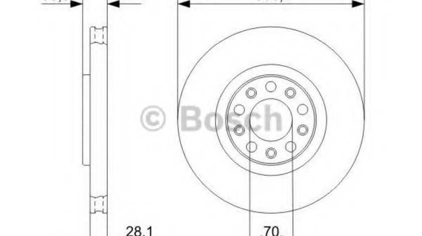 Disc frana ALFA ROMEO 159 (939) (2005 - 2011) BOSCH 0 986 479 291 piesa NOUA