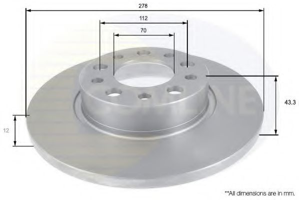 Disc frana ALFA ROMEO 159 (939) (2005 - 2011) COMLINE ADC1825 piesa NOUA