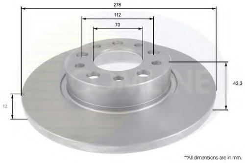 Disc frana ALFA ROMEO 159 (939) (2005 - 2011) COMLINE ADC1825 piesa NOUA