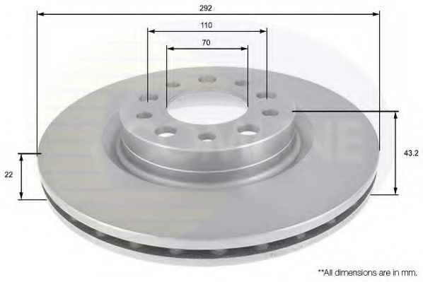 Disc frana ALFA ROMEO 159 (939) (2005 - 2011) COMLINE ADC1826V piesa NOUA
