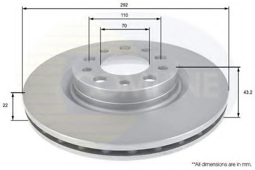 Disc frana ALFA ROMEO 159 (939) (2005 - 2011) COMLINE ADC1826V piesa NOUA