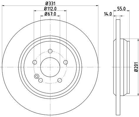 Disc frana ALFA ROMEO 159 (939) (2005 - 2011) KRIEGER 0950004222 piesa NOUA