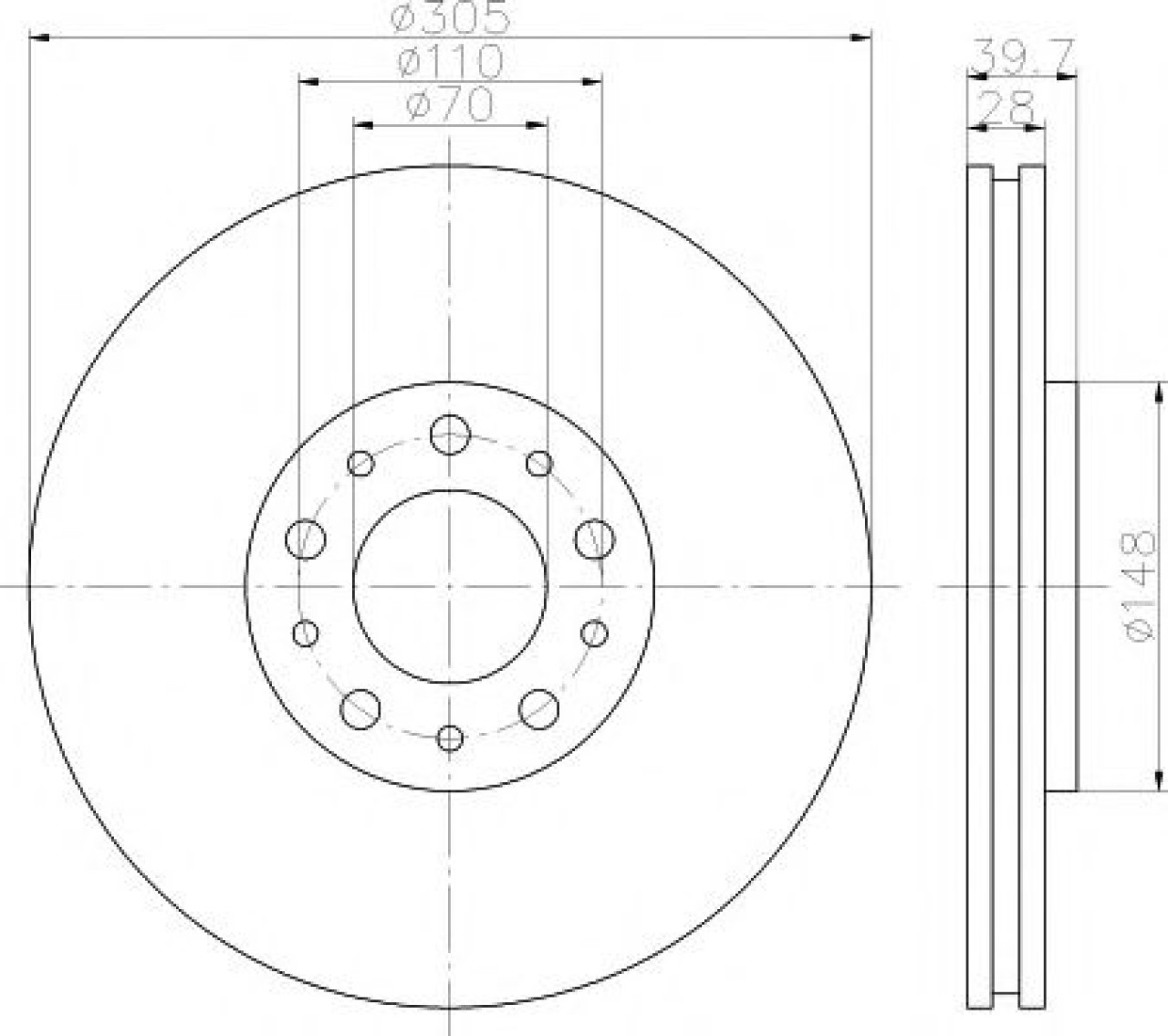 Disc frana ALFA ROMEO 159 (939) (2005 - 2011) TEXTAR 92145003 piesa NOUA