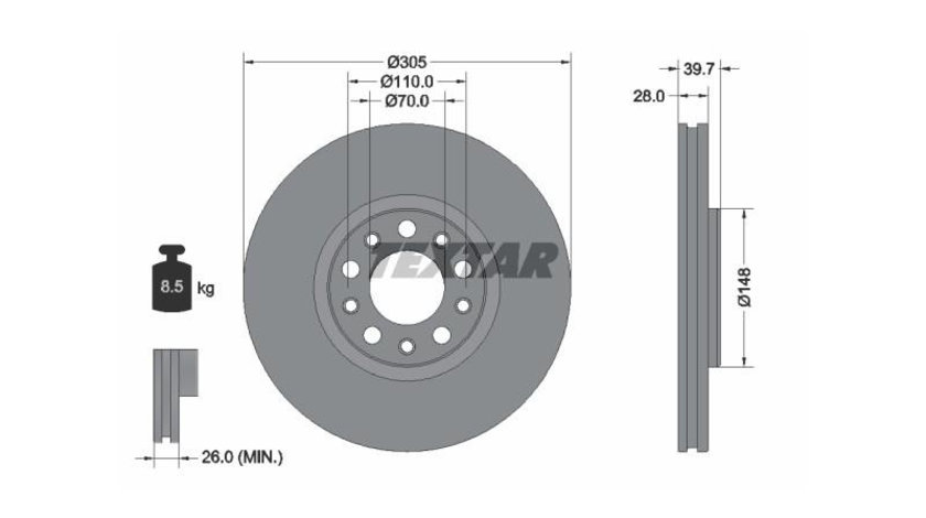 Disc frana Alfa Romeo 159 Sportwagon (939) 2006-2011 #2 0986479291