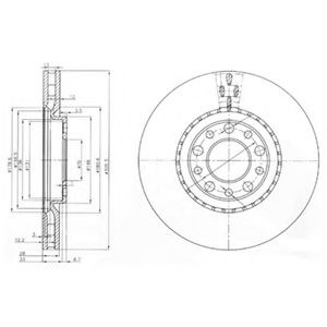 Disc frana ALFA ROMEO 159 Sportwagon (939) (2006 - 2011) DELPHI BG3951 piesa NOUA