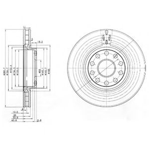 Disc frana ALFA ROMEO 166 (936) (1998 - 2007) DELPHI BG3078 piesa NOUA