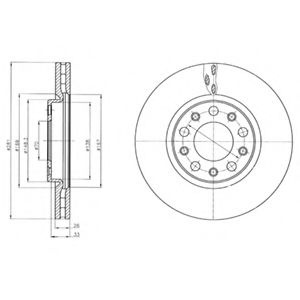 Disc frana ALFA ROMEO GIULIETTA (940) (2010 - 2016) DELPHI BG4314 piesa NOUA