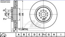 Disc frana ALFA ROMEO GT (937) (2003 - 2010) ATE 2...