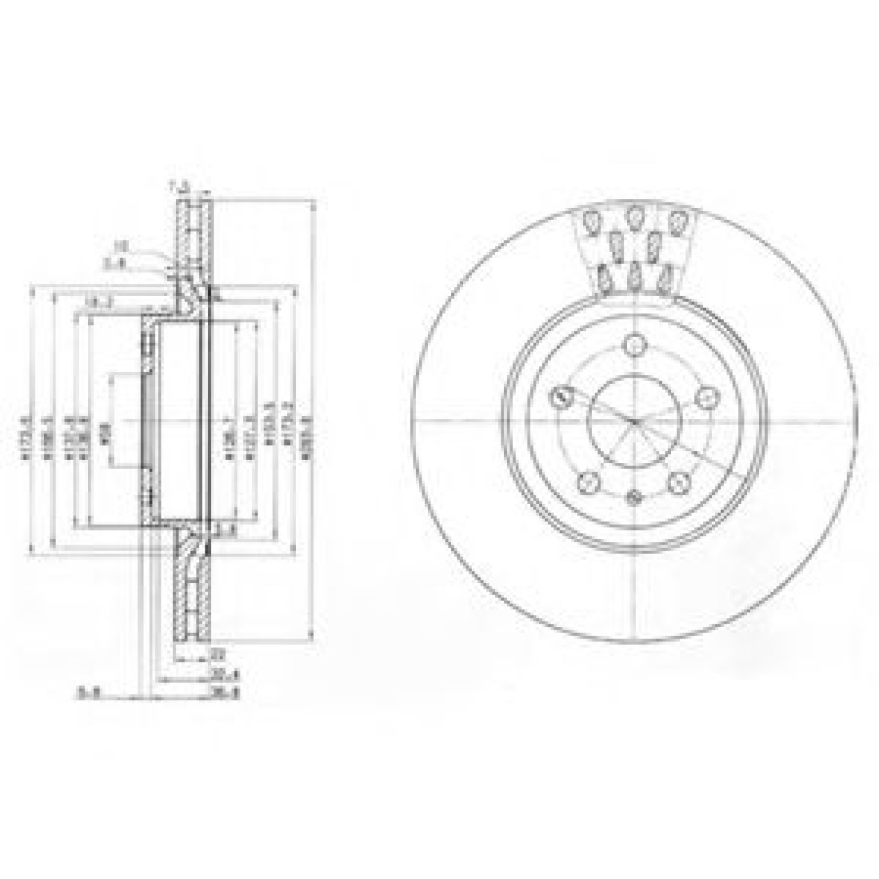 Disc frana ALFA ROMEO GT (937) (2003 - 2010) DELPHI BG2512 piesa NOUA