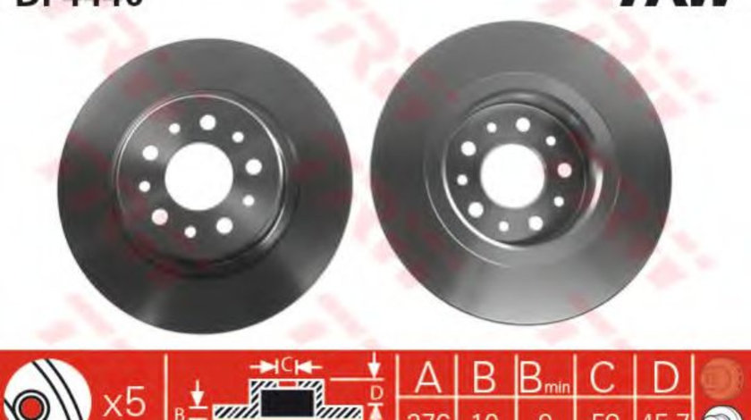 Disc frana ALFA ROMEO GT (937) (2003 - 2010) TRW DF4440 piesa NOUA