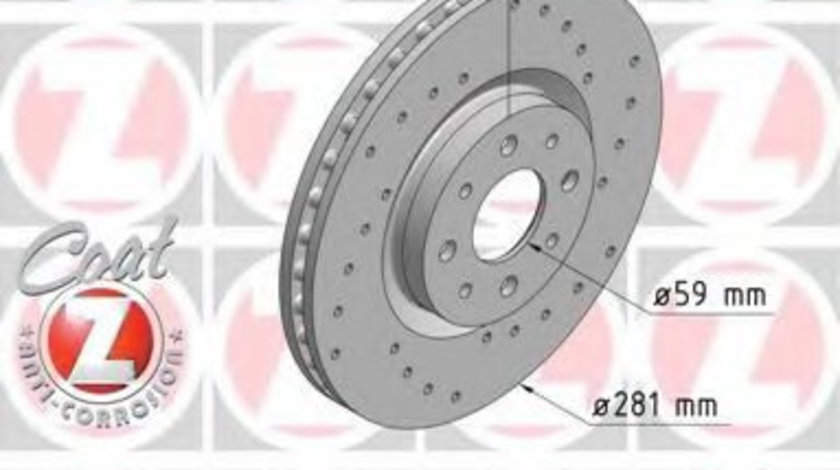 Disc frana ALFA ROMEO MITO (955) (2008 - 2016) ZIMMERMANN 230.2366.52 piesa NOUA