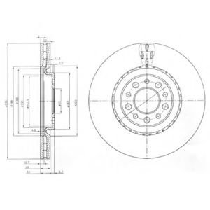 Disc frana ALFA ROMEO SPIDER (939_, 939) (2006 - 2010) DELPHI BG3993 piesa NOUA