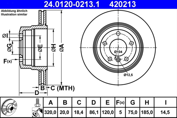 Disc Frana Ate Bmw 24.0120-0213.1