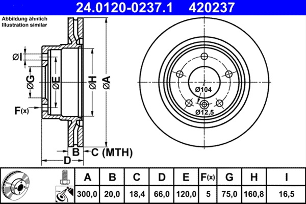 Disc Frana Ate Bmw 24.0120-0237.1