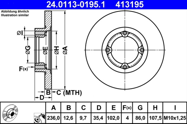 Disc Frana Ate Daewoo 24.0113-0195.1
