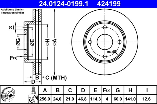 Disc Frana Ate Daewoo 24.0124-0199.1