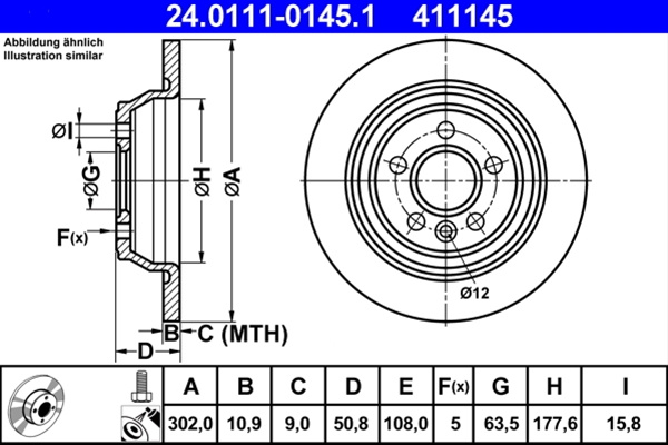 Disc Frana Ate Ford 24.0111-0145.1