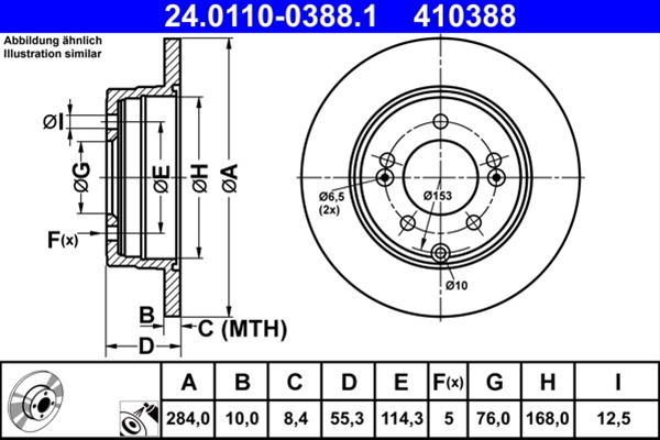 Disc Frana Ate Kia 24.0110-0388.1