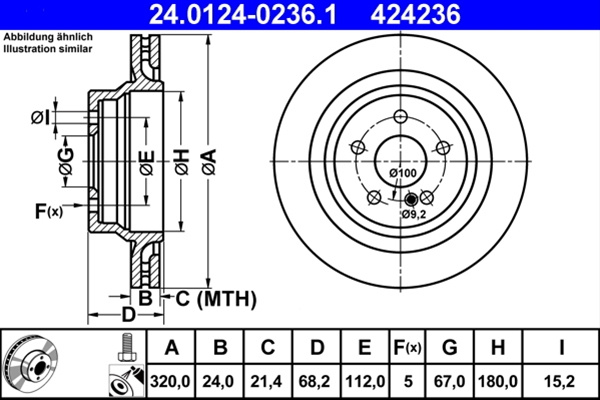 Disc Frana Ate Mercedes-Benz 24.0124-0236.1