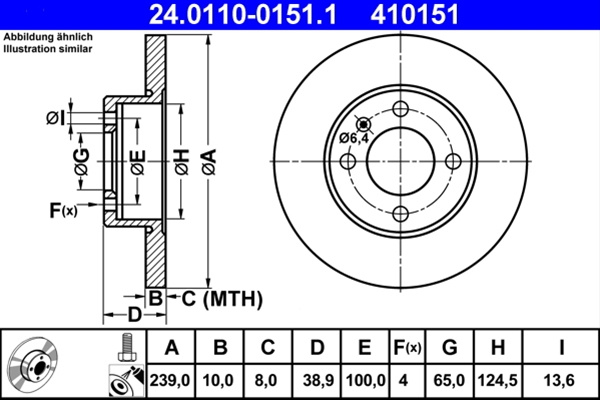 Disc Frana Ate Seat 24.0110-0151.1