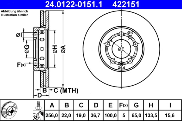 Disc Frana Ate Seat 24.0122-0151.1