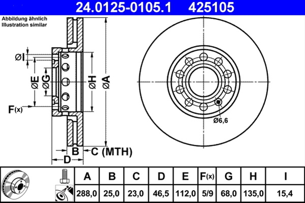 Disc Frana Ate Seat 24.0125-0105.1