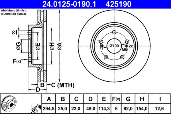 Disc Frana Ate Suzuki 24.0125-0190.1