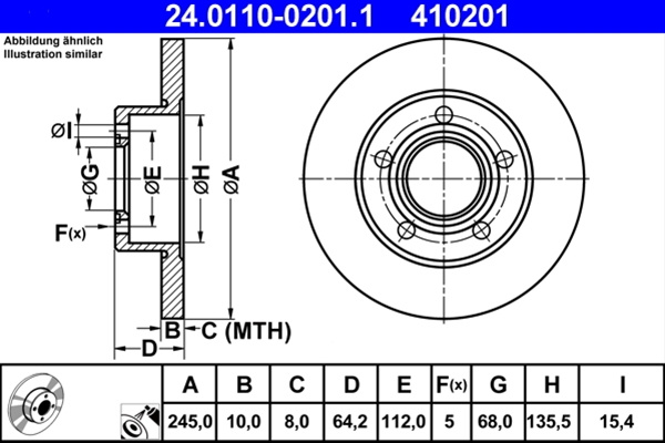 Disc Frana Ate Vag 24.0110-0201.1