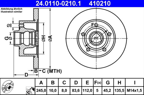 Disc Frana Ate Vag 24.0110-0210.1