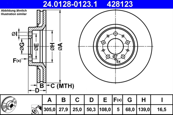 Disc Frana Ate Volvo 24.0128-0123.1
