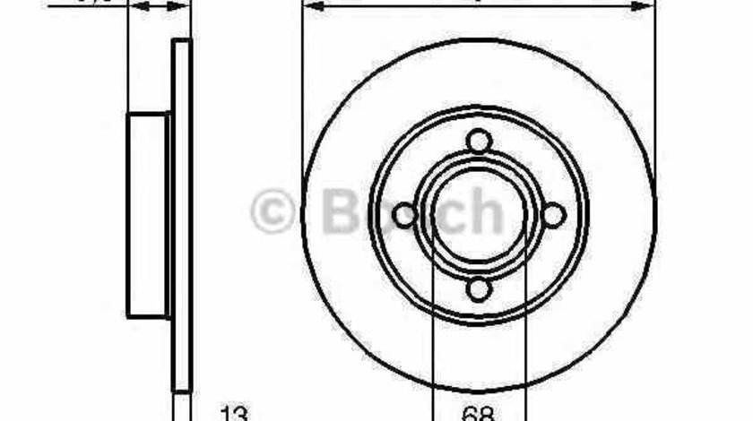 Disc frana AUDI 80 89 89Q 8A B3 BOSCH 0 986 478 016