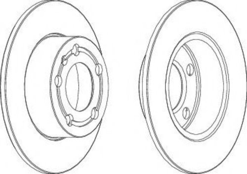 Disc frana AUDI A1 (8X1, 8XK, 8XF) (2010 - 2016) FERODO DDF929 piesa NOUA