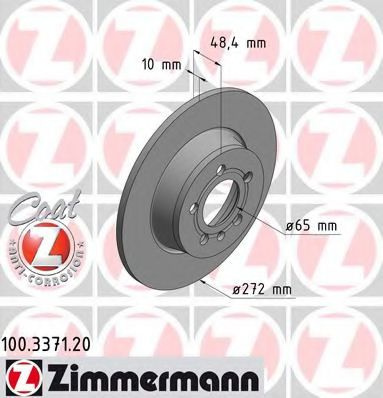 Disc frana AUDI A1 Sportback (8XA, 8XF, 8XK) (2011 - 2016) ZIMMERMANN 100.3371.20 piesa NOUA