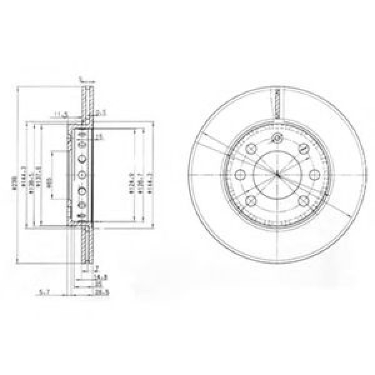 Disc frana AUDI A2 (8Z0) (2000 - 2005) DELPHI BG3658 piesa NOUA