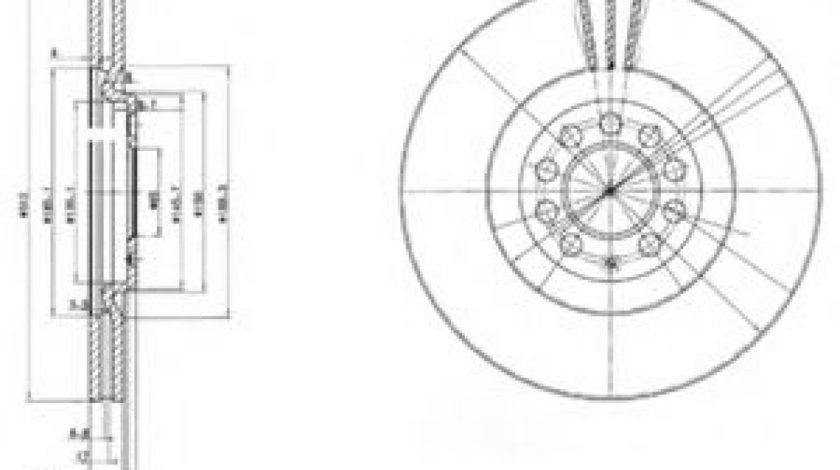 Disc frana AUDI A3 (8L1) (1996 - 2003) DELPHI BG3528 piesa NOUA