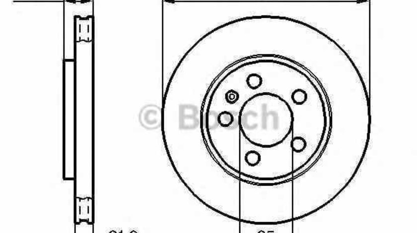 Disc frana AUDI A3 8L1 BOSCH 0 986 478 482